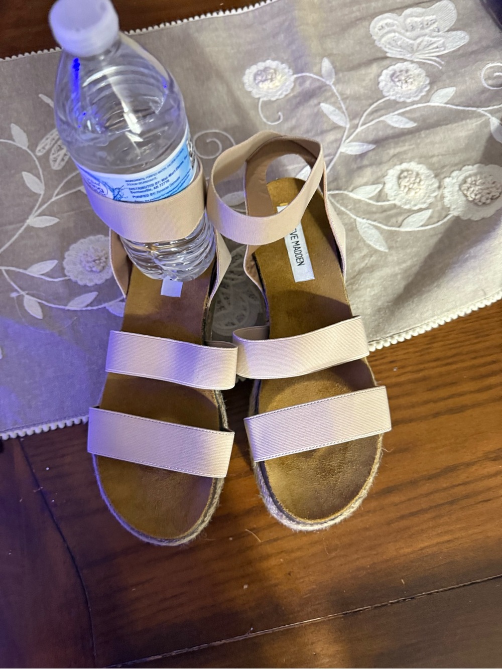 Steve Madden Blush Triple-Strap Espadrille Sandals